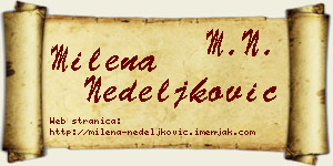 Milena Nedeljković vizit kartica